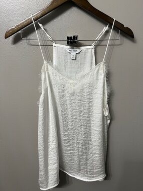 Nine West Ivory Lace-Trim Spaghetti Strap Cami